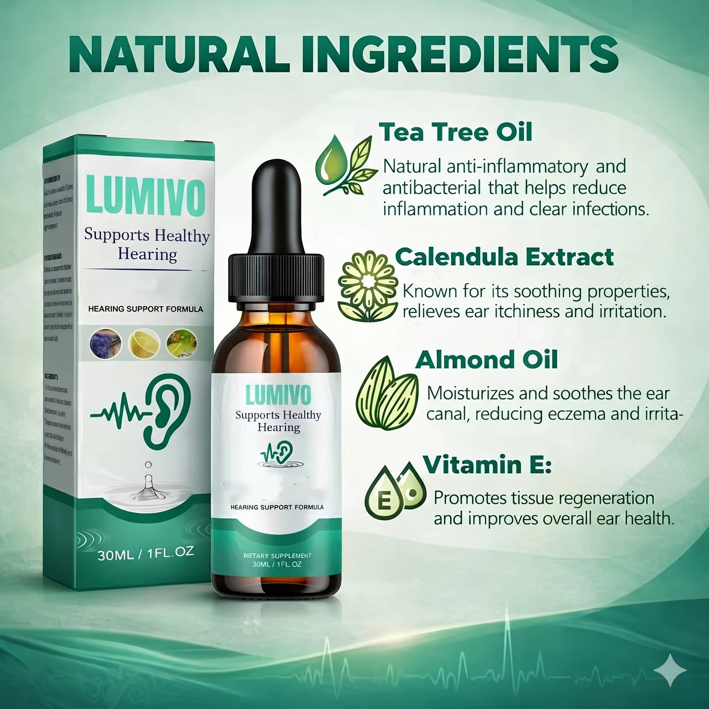 LUMIVO Tinnitus Ear Drops for Clear Ears and Ultimate Comfort – Unlock Instant Relief from Tinnitus and Ear Discomfort🎶
